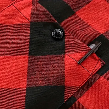 Men's Hooded Jacket Coat Plaid Cold Weather Blouse Men's Hooded Jacket Coat Plaid Cold Weather Blouse | GA Wovany 