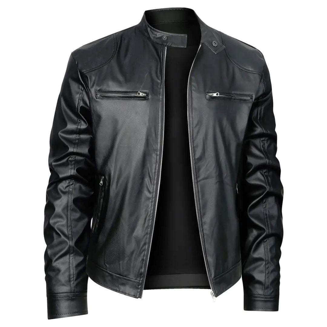 Men's leather Jacket Wovany Black M 