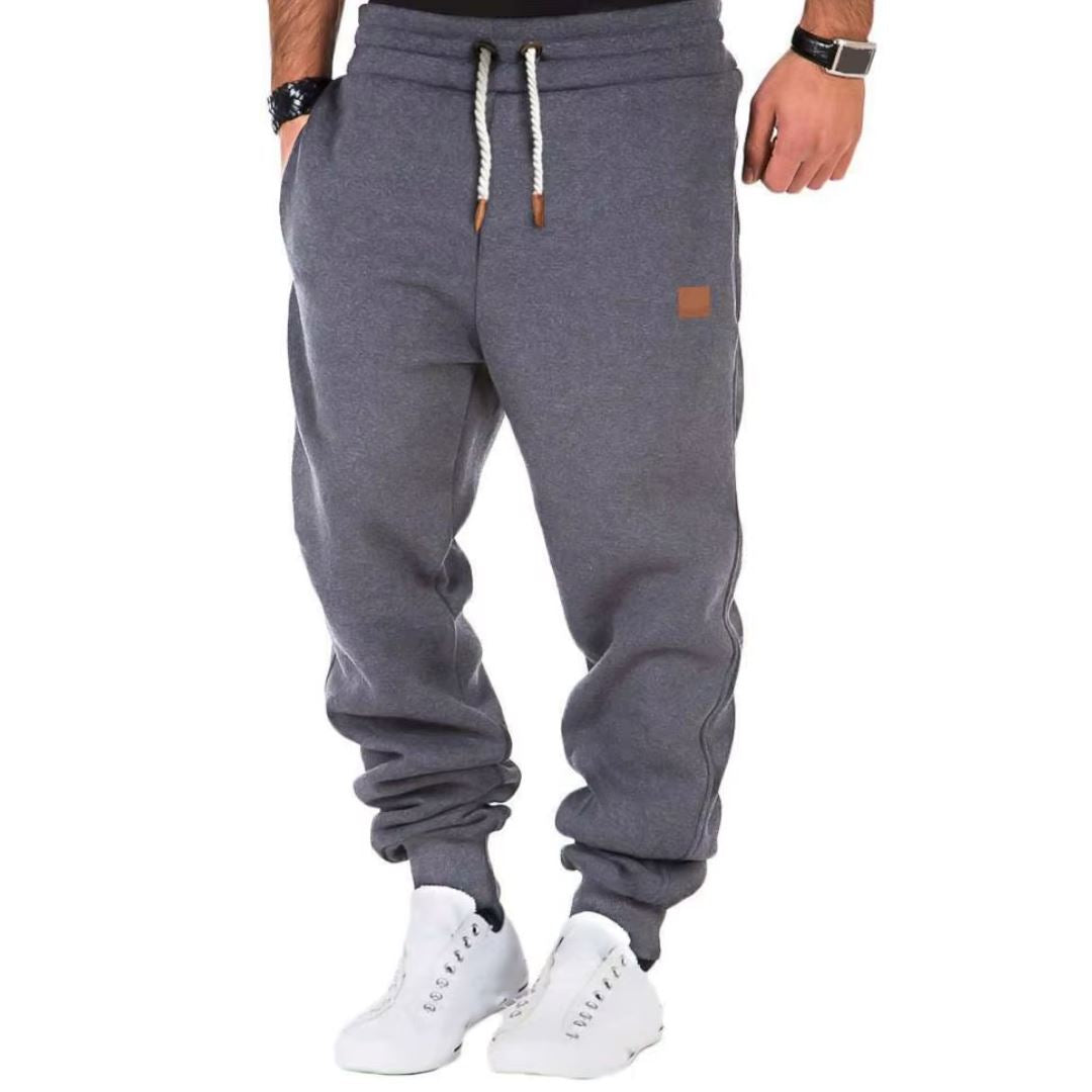 Men's Solid Color Drawstring Waist Sweatpants Men's Solid Color Drawstring Waist Sweatpants Wovany Dark Gray S Regular