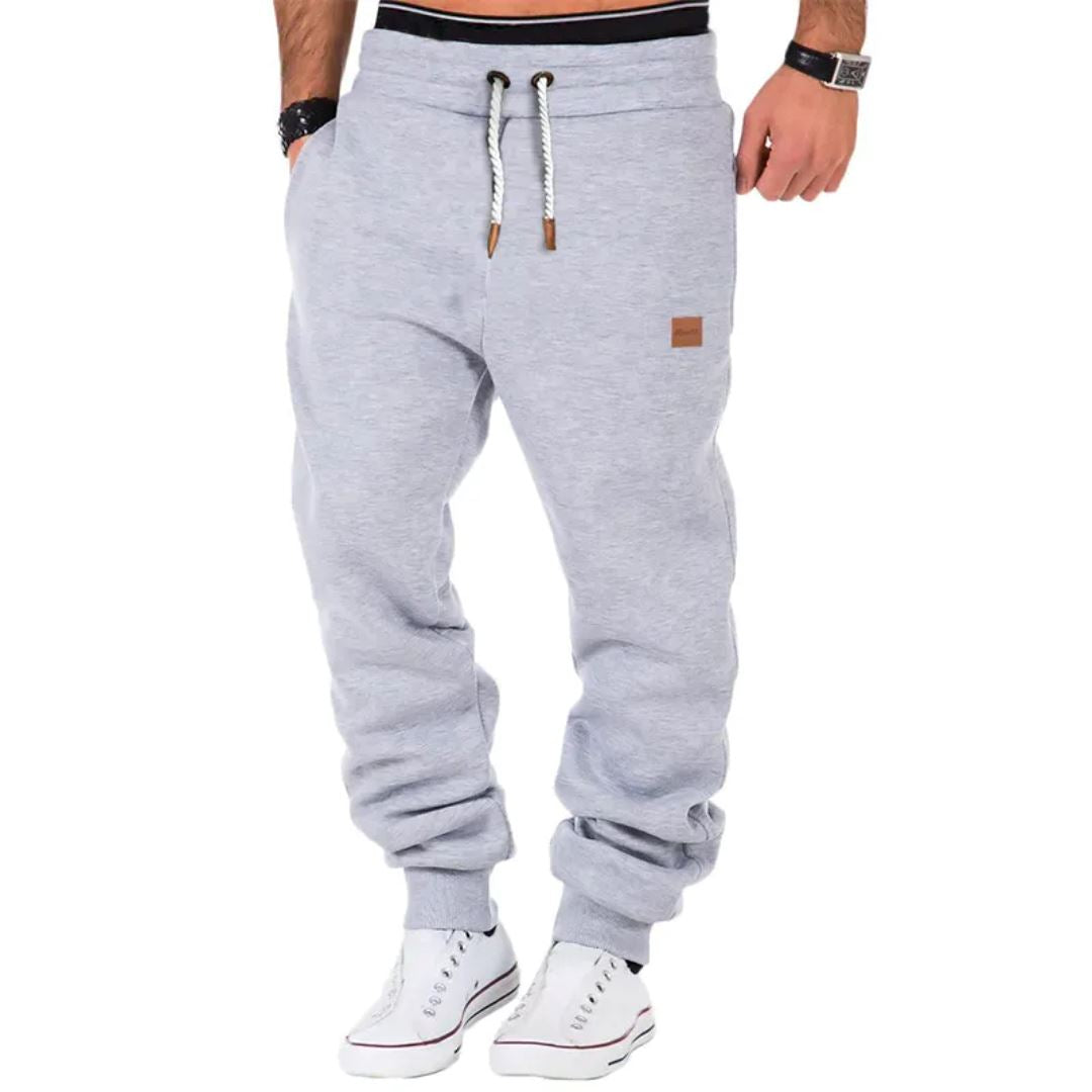 Men's Solid Color Drawstring Waist Sweatpants Men's Solid Color Drawstring Waist Sweatpants Wovany Gray S Regular