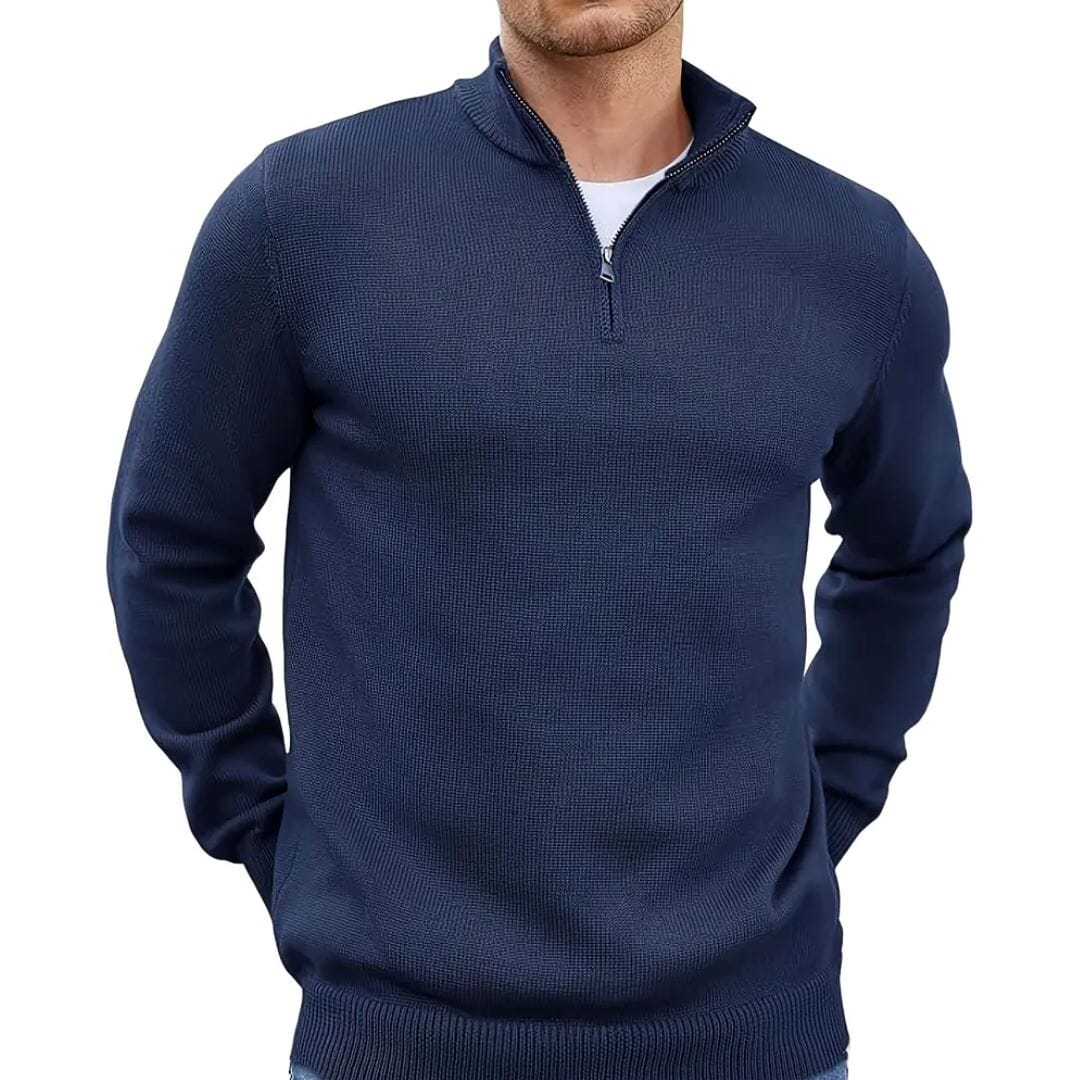 Men's Sweater with Zipper and Collar Men's Sweater with Zipper and Collar Wovany 