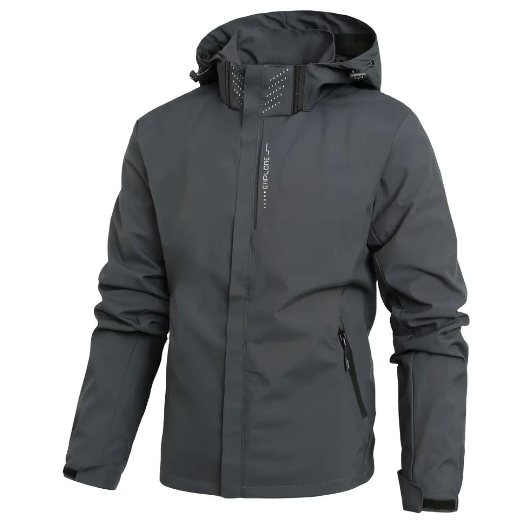 Men's Waterproof Rain Jacket Coat Men's Waterproof Rain Jacket Coat | GA Wovany Gray S 