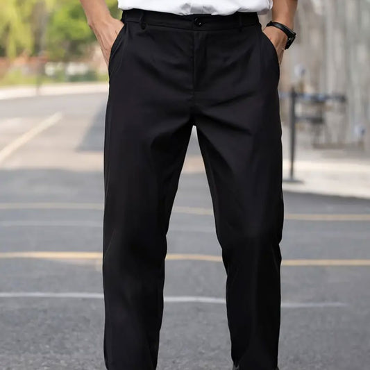 Polyester Men's Dress Pants Casual Long Trousers Polyester Men's Dress Pants Casual Long Trousers | GA Wovany 